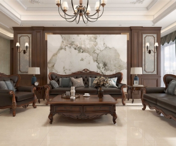 New Chinese Style A Living Room-ID:556778917