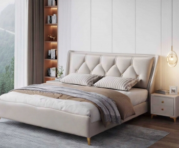 Modern Double Bed-ID:401015045