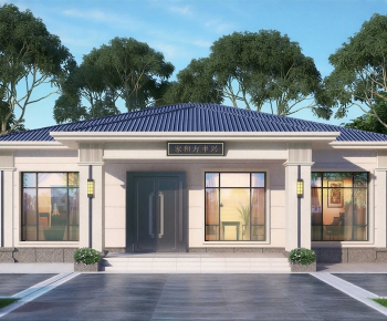 New Chinese Style Villa Appearance-ID:378052955