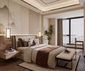 New Chinese Style Bedroom-ID:620722067