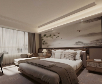 New Chinese Style Bedroom-ID:836863999