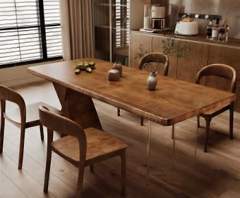 Wabi-sabi Style Dining Table And Chairs-ID:485364919