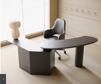 Modern Computer Desk And Chair-ID:345504055