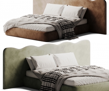 Modern Double Bed-ID:958498009