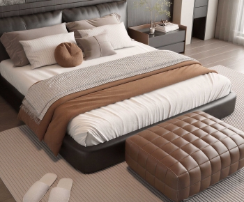 Modern Double Bed-ID:486985926