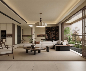 Wabi-sabi Style A Living Room-ID:646462926