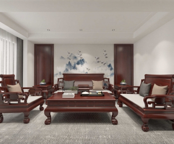 New Chinese Style A Living Room-ID:535881049