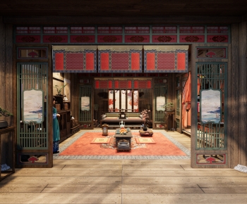 Chinese Style Bedroom-ID:184600118