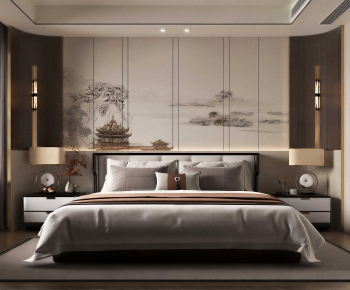 New Chinese Style Bedroom-ID:689522987