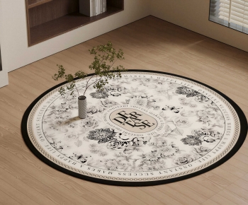 Retro Style Circular Carpet-ID:827291973