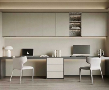 Modern Computer Desk And Chair-ID:265183938