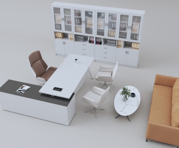 Modern Office Desk And Chair-ID:916800987