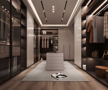 Modern Clothes Storage Area-ID:797461993