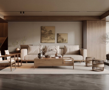New Chinese Style A Living Room-ID:211194044