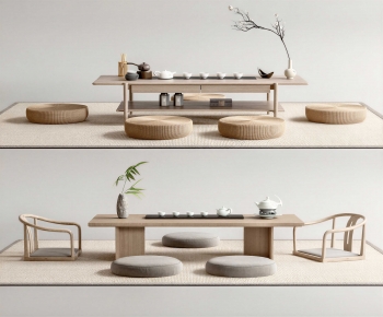 Japanese Style Tea Tables And Chairs-ID:937127118