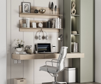 Modern Computer Desk And Chair-ID:549288994