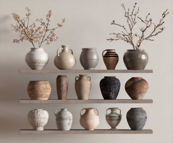 Wabi-sabi Style Clay Pot-ID:129384047