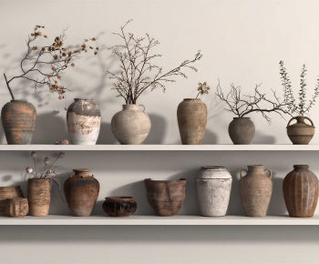 Wabi-sabi Style Clay Pot-ID:325002918