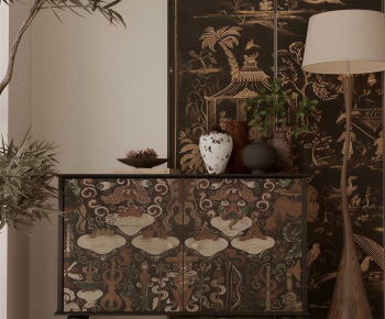 New Chinese Style Entrance Cabinet-ID:272240628