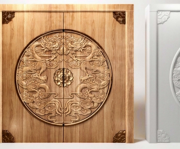 New Chinese Style Double Door-ID:605994947