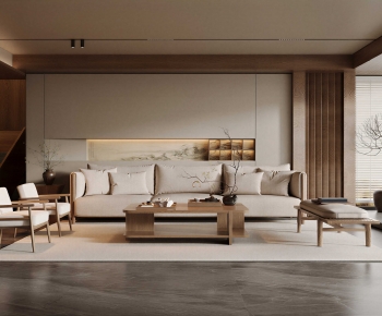 New Chinese Style A Living Room-ID:172463893