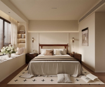 Wabi-sabi Style Bedroom-ID:985954052