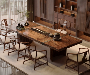 New Chinese Style Tea Tables And Chairs-ID:346390963