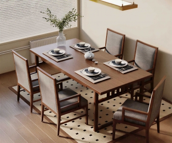Modern Dining Table And Chairs-ID:374851946