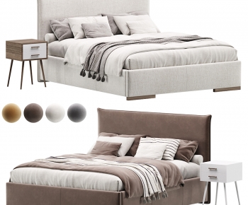 Modern Double Bed-ID:135231024