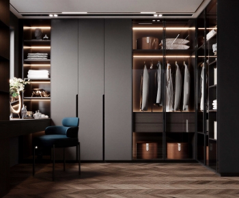 Modern Clothes Storage Area-ID:607795007