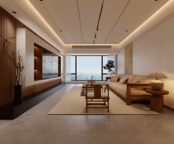 New Chinese Style A Living Room-ID:829588898