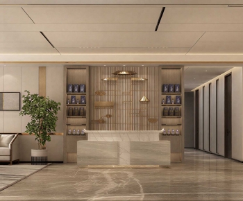 New Chinese Style Office Reception Desk-ID:118825911