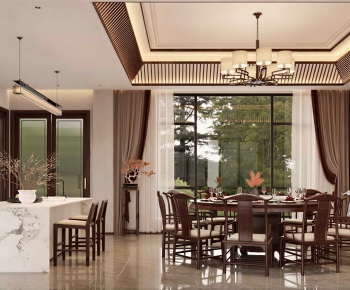 New Chinese Style Dining Room-ID:465610035