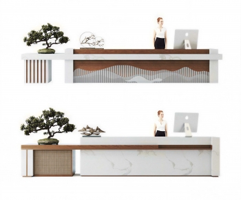 New Chinese Style Reception Desk-ID:664453985