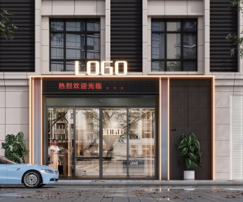 Modern Facade Element-ID:760838038