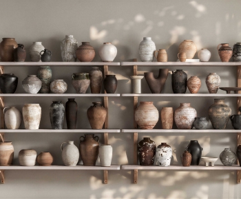 Wabi-sabi Style Clay Pot-ID:988538034