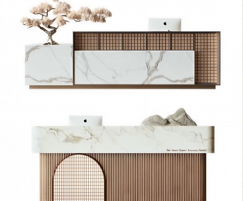 New Chinese Style Reception Desk-ID:198692085