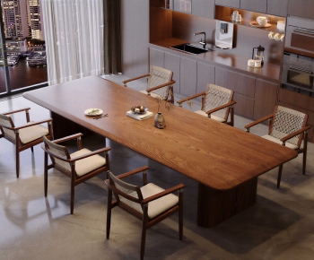 Modern Dining Table And Chairs-ID:377763036