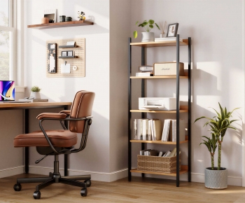 Modern Computer Desk And Chair-ID:357242119