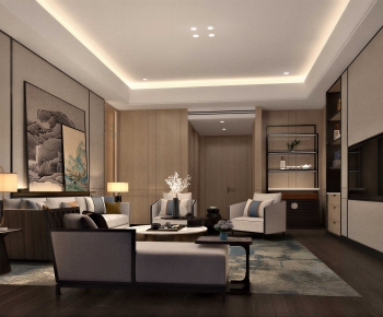 New Chinese Style A Living Room-ID:311811012