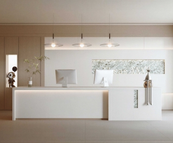 Modern Office Reception Desk-ID:695434095