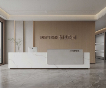 Modern Office Reception Desk-ID:212451936