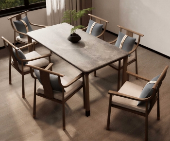 New Chinese Style Dining Table And Chairs-ID:976665024