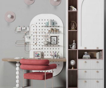 Modern Computer Desk And Chair-ID:192805055