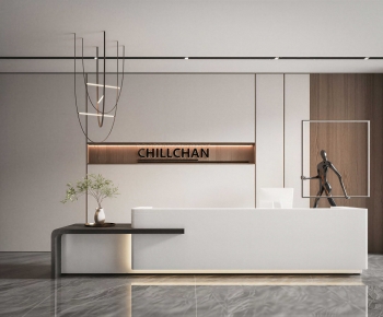 Modern Office Reception Desk-ID:203165051