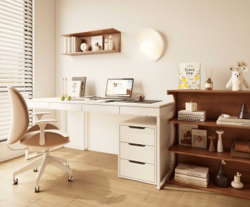 Modern Computer Desk And Chair-ID:599431048