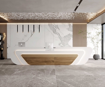 Modern Office Reception Desk-ID:728123907