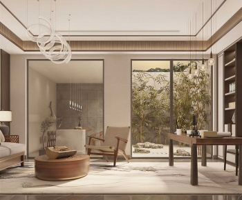 New Chinese Style A Living Room-ID:776238921