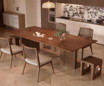 Wabi-sabi Style Dining Table And Chairs-ID:352456098