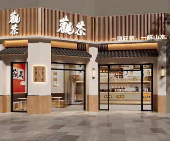 New Chinese Style Facade Element-ID:252173909